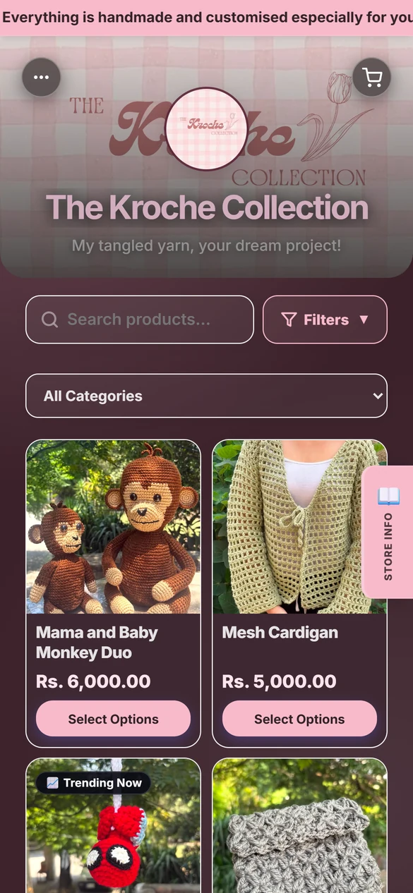The Kroche Collection Live Store